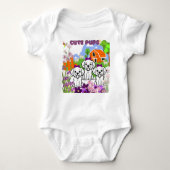 Puppies en bloemen romper (Voorkant)
