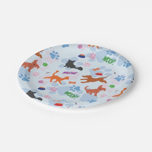 Puppies en Kittens Papieren Bordje (Gekanteld)