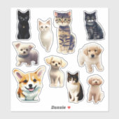 Puppies en Stickers van Kitten Scrapbook (Vel)