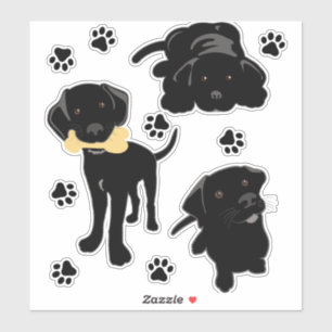 Puppies en verfdrukken sticker
