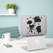 Puppies en verfdrukken sticker (Laptop op bureau)