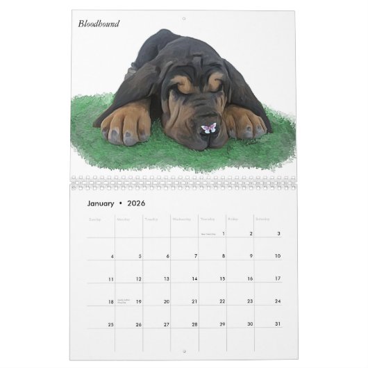 Puppies en vlinders kalender (Jan 2026)