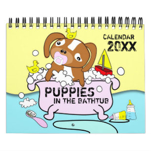 Puppies in de Bathtub-agenda Kalender