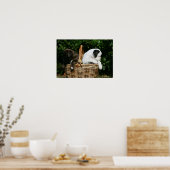 Puppies in mandje poster (Keuken)