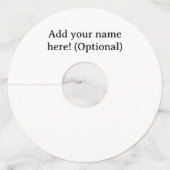 Puppies Kerst Wijnglas Charms & Labels (Achterkant)