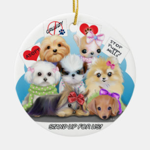 Puppies Manisfescentie Keramisch Ornament