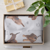 Puppies met de rode chocolade dachshund-appel tissuepapier (Geschenk)