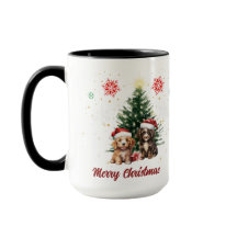 Puppies mignonnes Café de Noël Mug