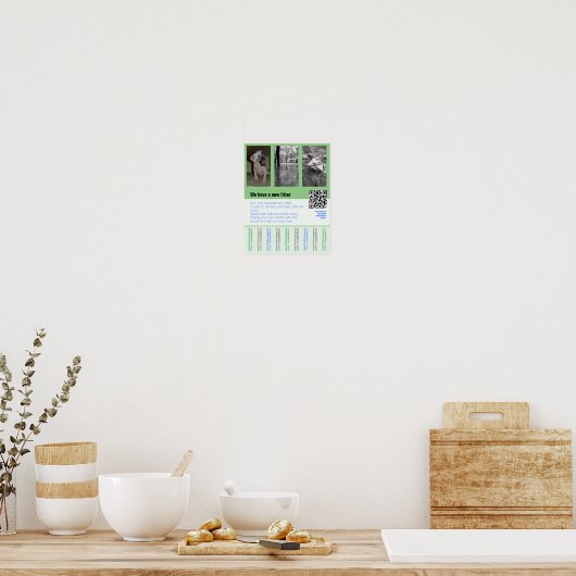 puppies te koop flyer met QR code Poster (Keuken)