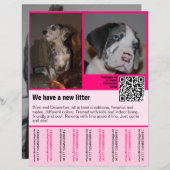 puppies te koop flyer sjabloon QR code (Voorkant / Achterkant)