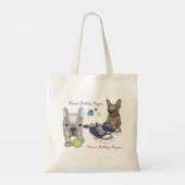 Puppies van Bulldog Tote Bag (Achterkant)