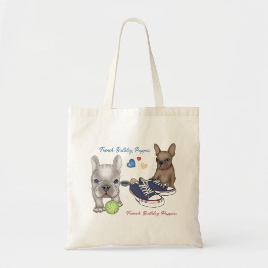Puppies van Bulldog Tote Bag (Voorkant)
