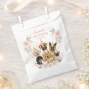 Puppies van Pet Dog Birthday Paw-ty Baby Girl Bedankzakje