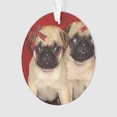 Puppies voor kerstbekers ornament (voorkant)