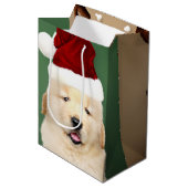 Puppies voor kerstkerstrenrenrenrendieren medium cadeauzakje (Voorkant Gekanteld)