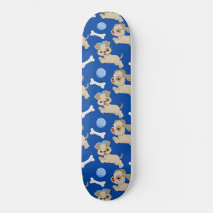 Puppies White Dog Botten Blue Ball Dierenvriend Skateboard