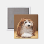 Puppus met ginger wig magneet (Voorkant / Achterkant)