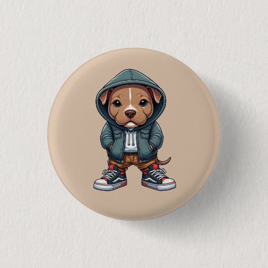 Puppy1 Ronde Button 3,2 Cm (Voorkant)