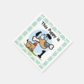Puppy 1e verjaardag Papier servetten (Hoek)