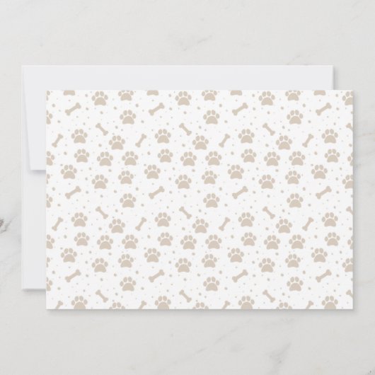 Puppy 1e verjaardagsfeest uitnodiging (Achterkant)