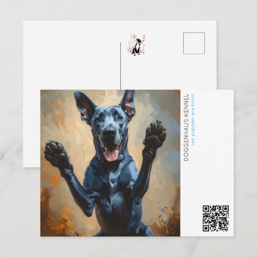 Puppy-aankondiging Briefkaart (Voorkant / Achterkant)
