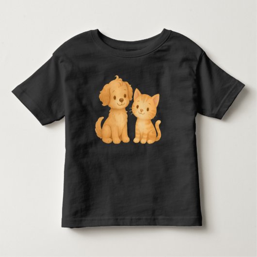 Puppy and Kitten Friends T-Shirt (Devant)