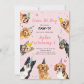 Puppy Anniversaire Invitation Chien Party Pawty Gi (Devant)