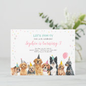 Puppy Anniversaire Invitation Chien Party Pawty Gi (Debout devant)