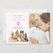 Puppy Anniversaire Invitation Chien Party Pawty Gi (Devant)