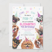 Puppy Anniversaire Invitation Chien Party Pawty Gi (Devant)