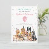 Puppy Anniversaire Invitation Chien Party Pawty Gi (Debout devant)