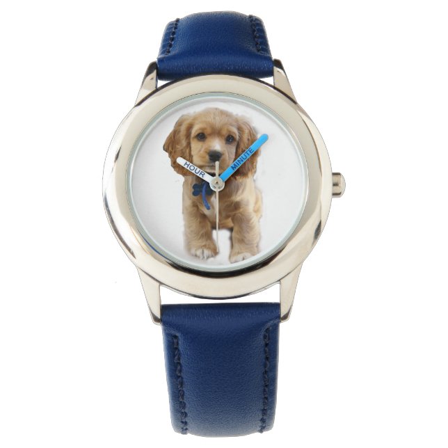 Puppy art horloge (Voorkant)