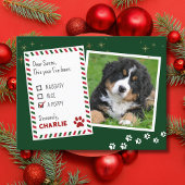 Puppy Beste Kerstman Groene Kerst Wenskaart Briefkaart