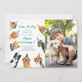 Puppy Birthday Invitation Chien Party Pawty Boy (Devant)