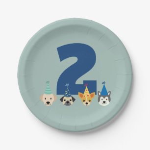 Puppy Birthday Party Borden, Dog Party, Kinder, Bo Papieren Bordje