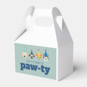 Puppy Birthday Party, Dog Paw-ty, Kinder Bedankdoosjes (Voorkant Zijde)