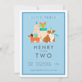 Puppy Birthday Party Invitation - Personnalisable (Devant)