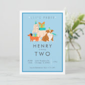 Puppy Birthday Party Invitation - Personnalisable (Debout devant)