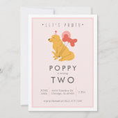 Puppy Birthday Party Invitation - Personnalisable (Devant)