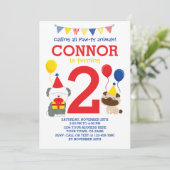Puppy Birthday Uitnodiging (Staand voorkant)