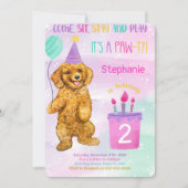 Puppy Birthday Uitnodiging (Voorkant)