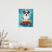 Puppy Book Lover Poster (Keuken)