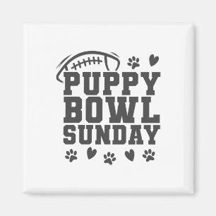 Puppy Bowl Zondag Super Voetbal Game Feest Honden  Magneet