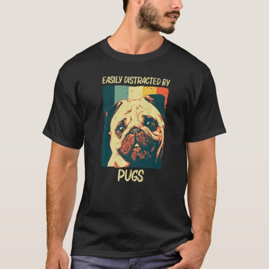 Puppy Breed Pug voor mannen T-shirt (Voorkant)