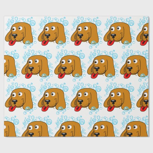 Puppy Bubbles Cadeaupapier (Vlak)