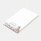 Puppy Bull Dog Floral Post-it Notes personnelles (Incliné)