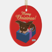 Puppy Cadeau Keramisch Ornament (Rechts)