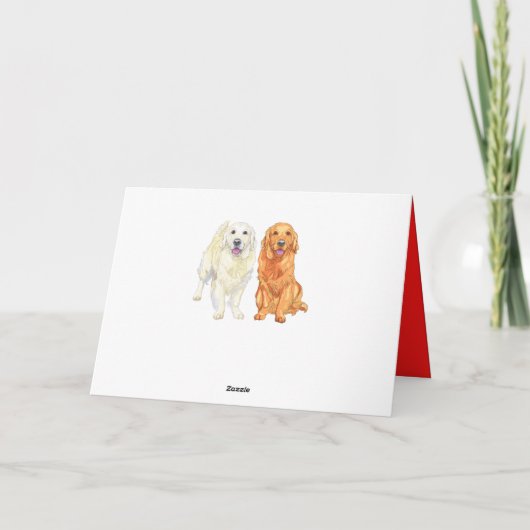 Puppy Cartoon Golden Retriever Hond Happy Birthday Kaart (Achterkant)