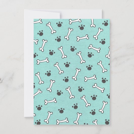 Puppy Chien Invitation à la fête d'anniversaire (Dos)