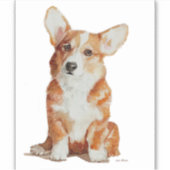 Puppy Corgi dog sticker (Voorkant)